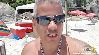 Mirela Mansur Gangbang on the Beach with Big Dick and Big Tits Latina MILF