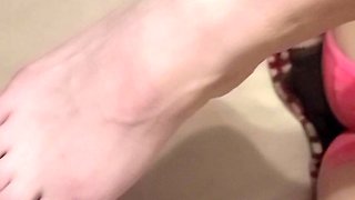 Foot Play with Cum Rubbing Feet