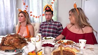 Amateur Boxxx - Kali Roses & Casca Akashova Thanksgiving Threesome Cuckold Fuck Fest