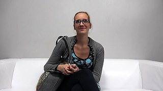 Blonde cumshot amateur MILF POV jerking in the kitchen