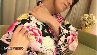 Cute JAV Asian Cougar Manami Komukai passionate trio adventure with fervor!