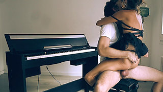 He Is Playing the Piano and I Try to Bother Him