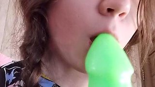 Amateur asian toyer toying at home