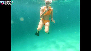 Snorkel Slut in Paradise - Underwater Flash & Naughty Tease