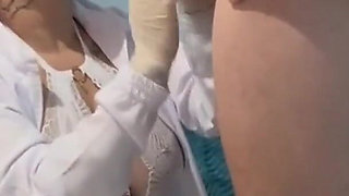 Naughty Nurse Helped the Patient Express His Milk