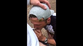 Fat Cock Sucking in the Woods by Horny Amateur
