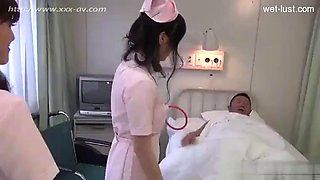 Nasty Japanese nurse fucks older patient