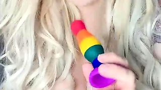 Lilybigboobvip Rainbow Anal Suprise Cum Slide In Mommys