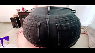 Street Slut Blows Me During Football Wifes Gone and She Swallows Cum with a Dirty Russian