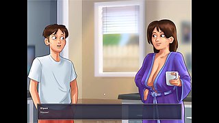 Step aunty, big boobs, 2d