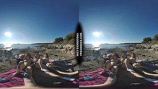 Cheri Josie Poppy Early Spring Nude Beach On A Cold Vacation Day