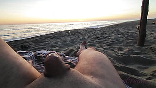 350 Flashing My Cock in Front of My Stepdaughter at Sunset in...elps Me Cumshot in Front of Everyone - Real Sex Risky