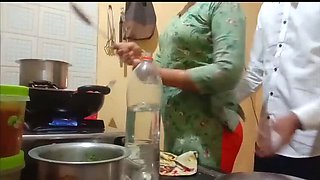 Hindi housewife's steamy encounter during meal prep