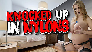 Knocked Up In Nylons - Huge Tits Blonde Preggo - Sexlikereal