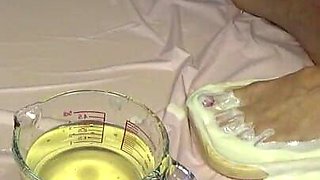 Golden Shower. Foot Fetish and Food Games