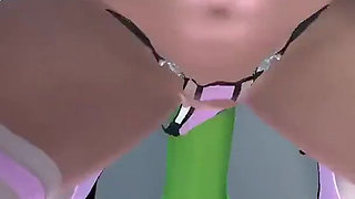 Princess peach rides a big dildo : Super Mario hentai parody