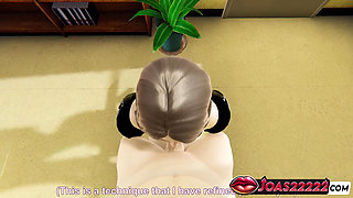 Seductive Big Tits Witchblade in 3D Hentai - Glove Handjob, No Hands Blowjob, and POV Deepthroat with Facial Cum