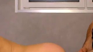 She has been hired for cleaning, including his cock, by the wife...