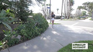 Hookup Hotshot featuring Bryan Gozzling and Harley Ann Wolf's fingering action