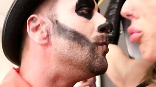 Angie Bloom's Wild Black Gangbang: Anal Double Penetration,