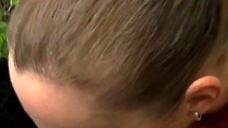 Outdoor threesome fuck for sexy big ass brunette