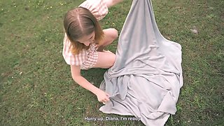 Forest Temptation: Stepsister Pays Debt with Wild Outdoor Fuck
