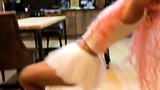 Blonde tight pussy babe solo toy fun in glamour masturbation