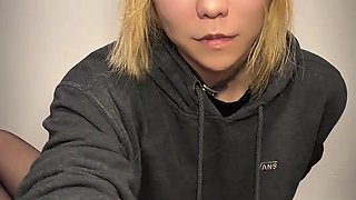 Uber-cute Japanese Femboy Lexi Faith jack off and jizz shot