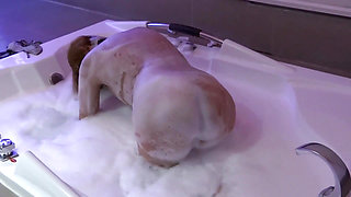 I'm Driven Crazy with Passion by My Stepbrother's Big Cock, I Enjoy It in the Motel Jacuzzi