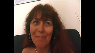 Slutty MILF Strips and Gives a Blowjob