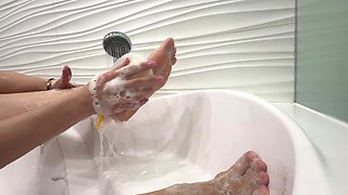 Washing My Feet After My Workout