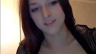 Russian girl on webcam with anal speculum