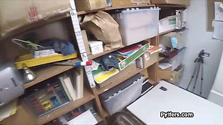 Big tit blonde teen thief caught and fucked