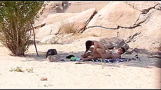 Big Dicked Dude Seduces A Girl At The Nudist Beach