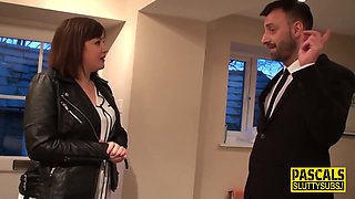 Restrained Milf Submissive Fucked For Cum