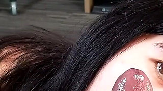 Chinese Girl Fits Her Tiny Mouth Around a Thick Black Cock