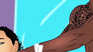 Tattoo Bubble Butt Latina Gets Her Phat Ass Slammed by BBC Cartoon Parody