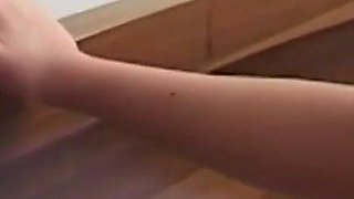 Hooded while sucking cock masturbates pussy