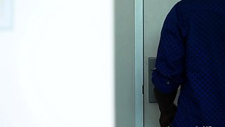 Amateur redhead masturbates then gives a blowjob
