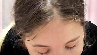 Horny After Party, She's Covered in Cum After Deepthroat Blowjob