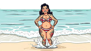 Ai Tattoo Art Curvy Bikini Women