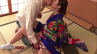 Ayumi Shinoda In Sultry Jav Star In Kimono Gives Passionate Blowjob During Cam Show