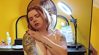 Busty Girl Smokes and Blows Hard.