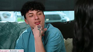 Sexy Naomi Foxxx takes on one huge cock in her tight wet pussy
