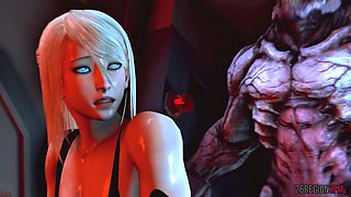 Samus Aran fuck monster