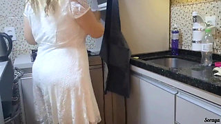 I caught my stepmother, making dinner naked.