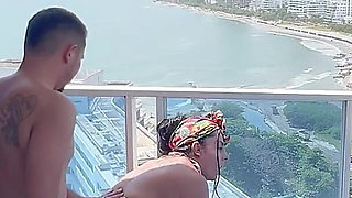 Sex in the Alutas with a View of the Sea with a Very Pregnant Woman