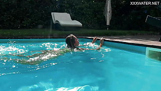 French beauty Anita Rover in the pool