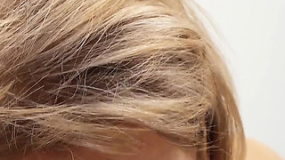 Blonde Granny Romana Cum in Mouth POV Interracial BBC Blowjob