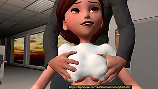 Helen The Horny Data Analyst Working Late